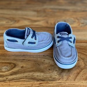 Toddler Sperry TopSiders Size 6 Grey/Navy